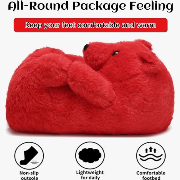 TEDDY BEAR FLUFFY SLIPPERS - Picture 5 of 9